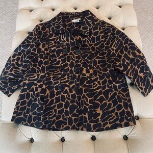 Luii Black and Tan Patterned Jacket
